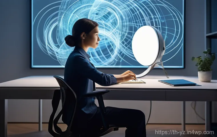 지식 정보의 주체와 지식 공유의 책임 - **Prompt:** A diverse individual, appearing as a "digital detective," intently examining multiple so...